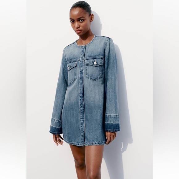 New ZARA Denim TRF Dress - Picture 1 of 9